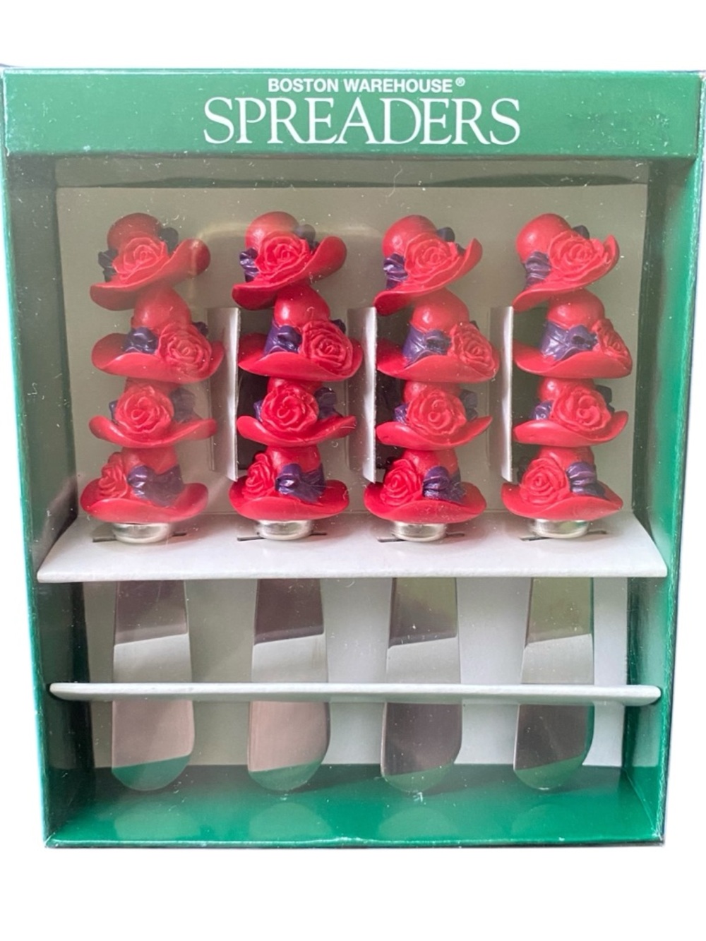 Red Hat Society Ladies Boston Warehouse Spreaders Vintage 1999 Appetizers NEW